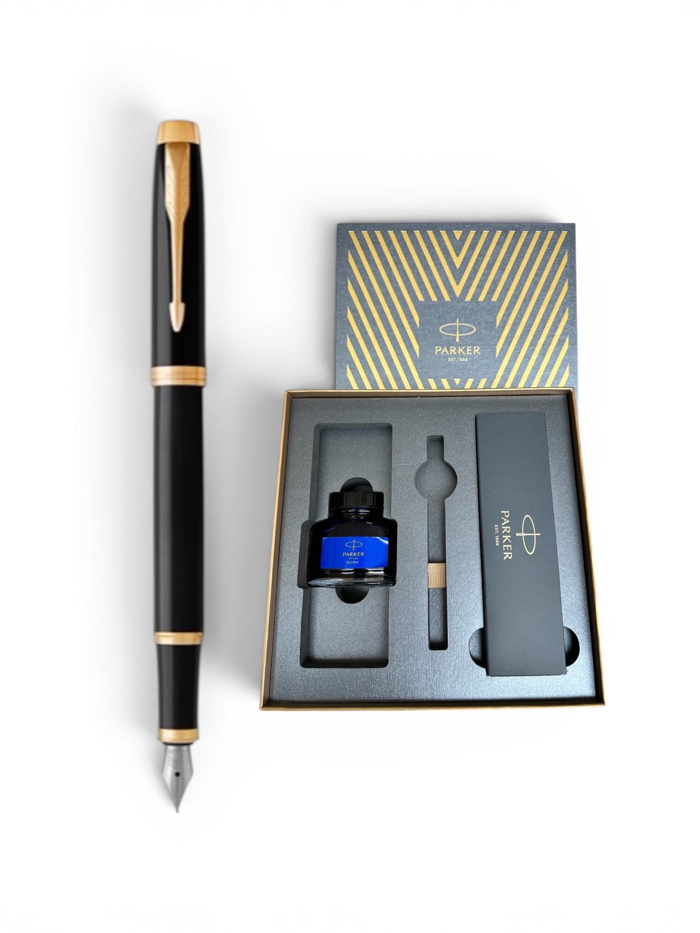 Bộ quà tặng bút máy Parker IM Black GT