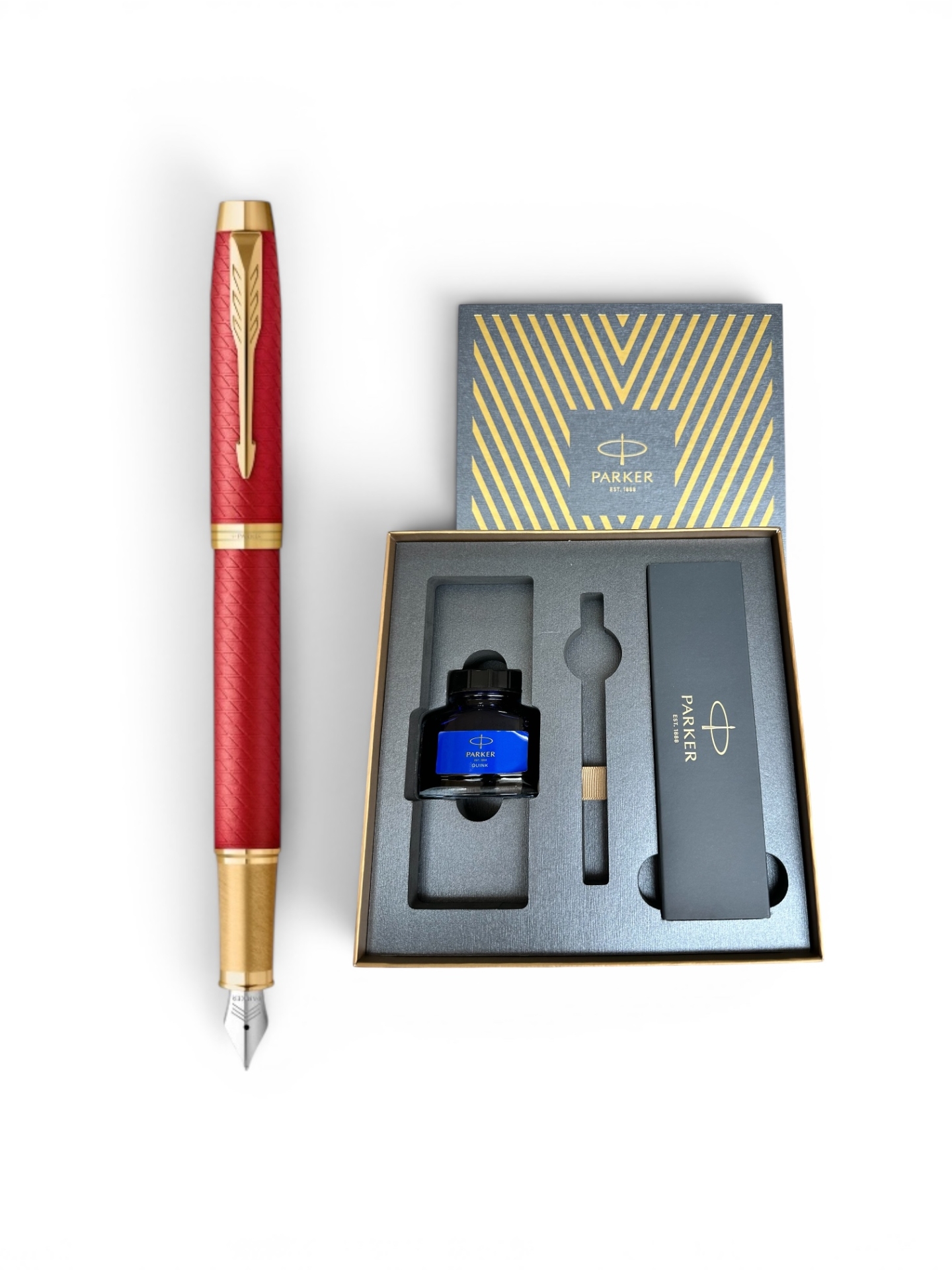 Bộ quà tặng bút máy Parker IM Premium Red GT