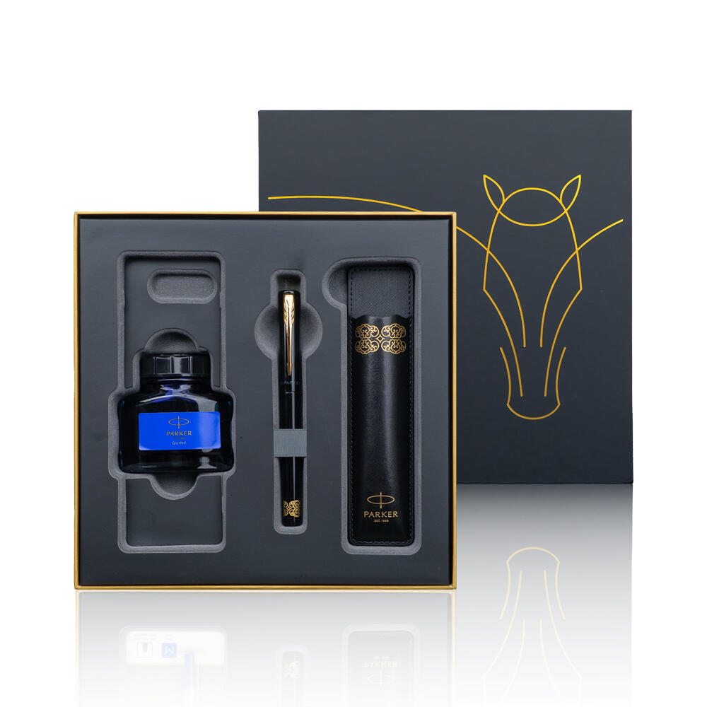 Bộ quà tặng bút máy Parker Vector XL Horse Black GT