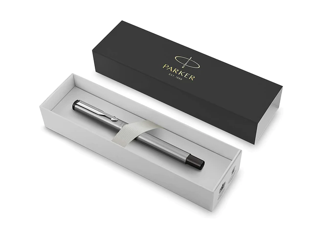 Bút dạ Parker Vector vỏ thép cài trắng