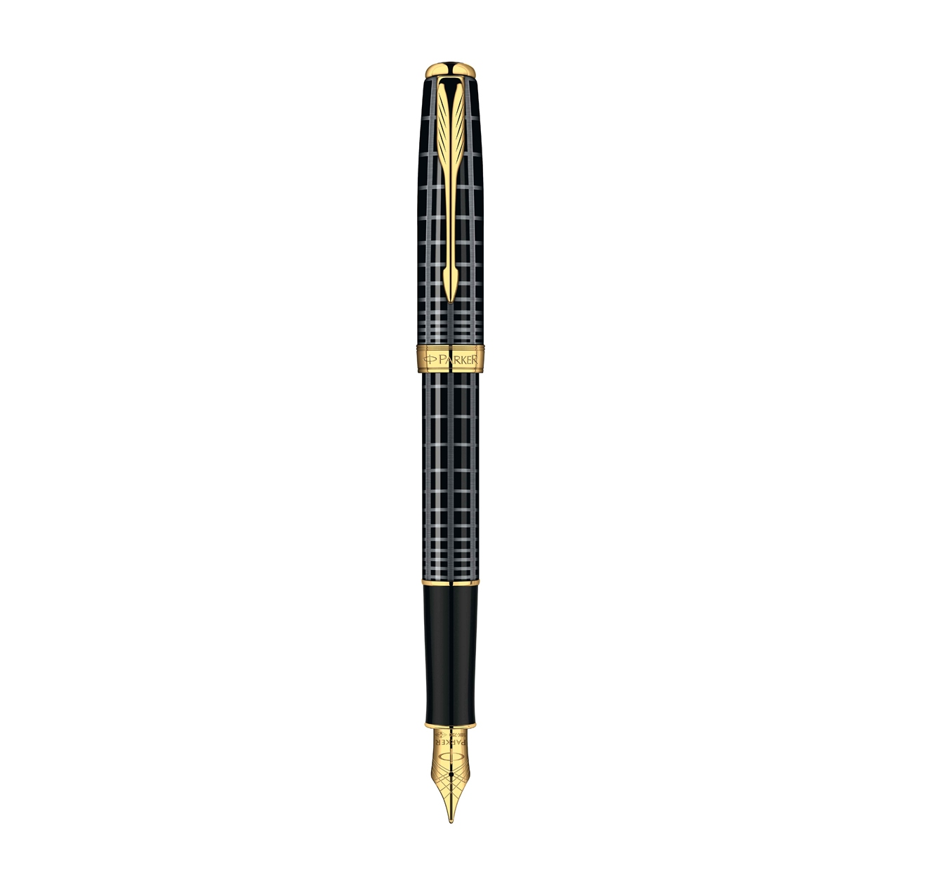 Bút máy Parker Sonnet 10 Grey Black cài vàng