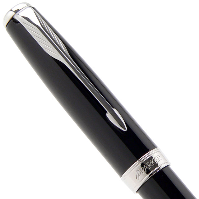 Bút dạ Parker Sonnet 07 Laque Black cài trắng