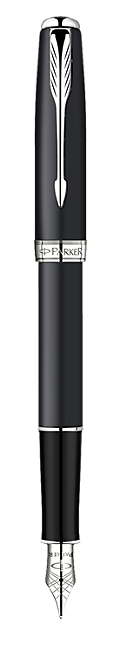Bút máy Parker Sonnet 07 Mate Black cài trắng