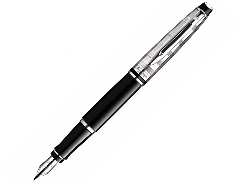Bút máy waterman Expert 3 Dulux black cài trắng