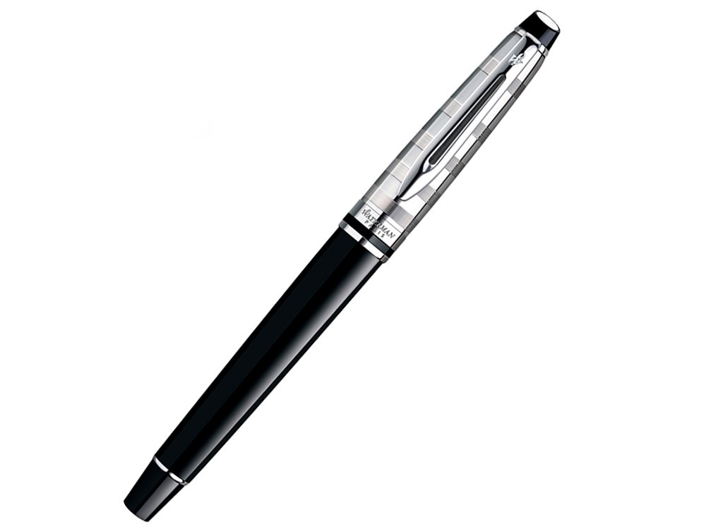 Bút máy waterman Expert 3 Dulux black cài trắng