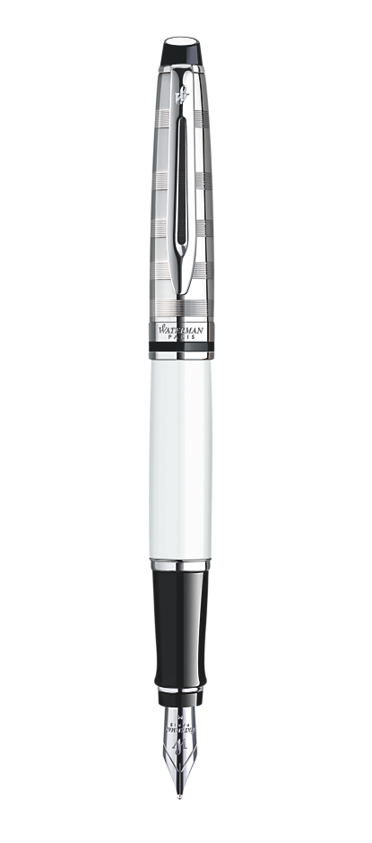 Bút máy waterman Expert 3 Dulux white cài trắng