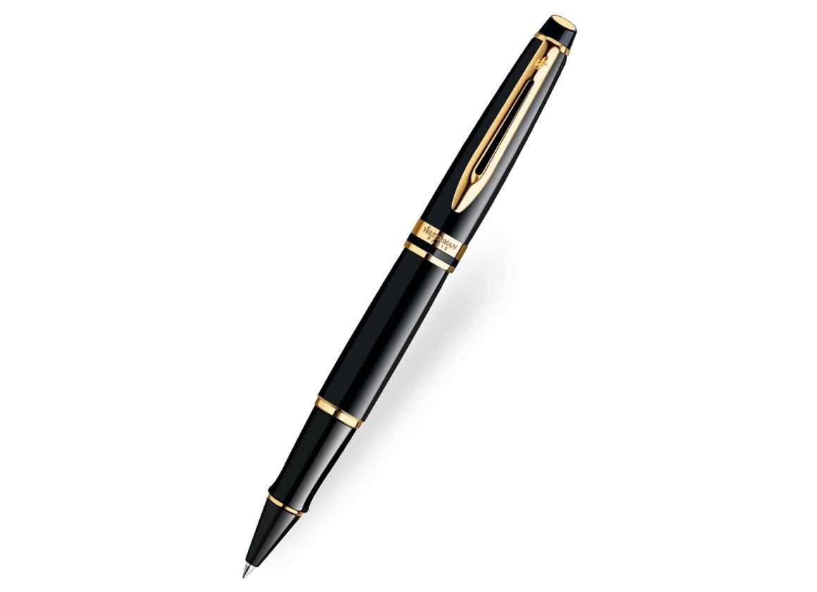 Bút dạ bi Waterman expert 3 Laque black cài vàng
