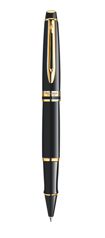 Bút dạ bi Waterman expert 3 Laque black cài vàng