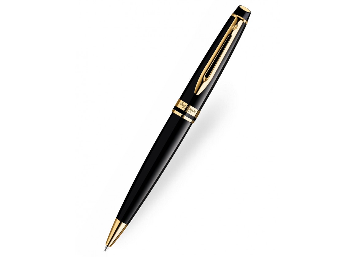 Bút bi Waterman Expert 3 Laque đen cài vàng