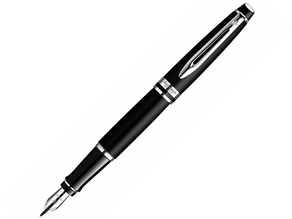 Bút máy Waterman expert 3 kim loại mờ cài trắng