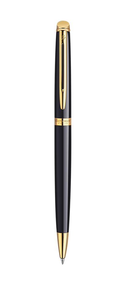 Bút bi Waterman Hemisphere 10 laque Black cài vàng