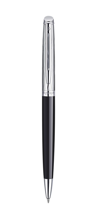 Bút bi Waterman Hemisphere10 Duluxe black cài trắng