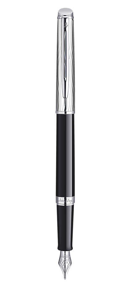 Bút máy Waterman Hemisphere 10 duluxe black cài trắng