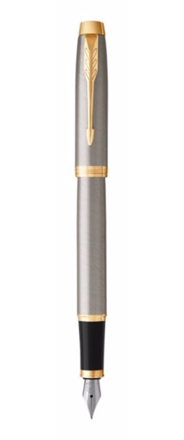 Bút máy Parker IM 2017 Brushed Metal cài vàng