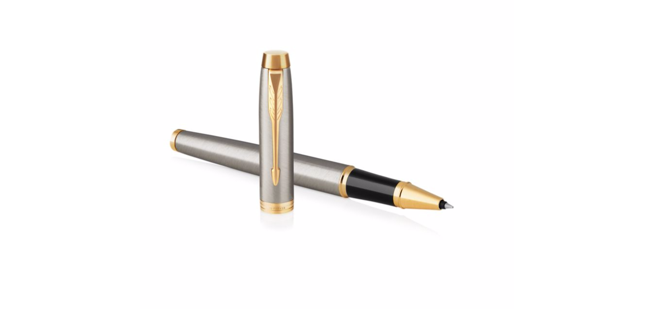Bút dạ bi Parker IM 2017 Brushed Metal cài vàng