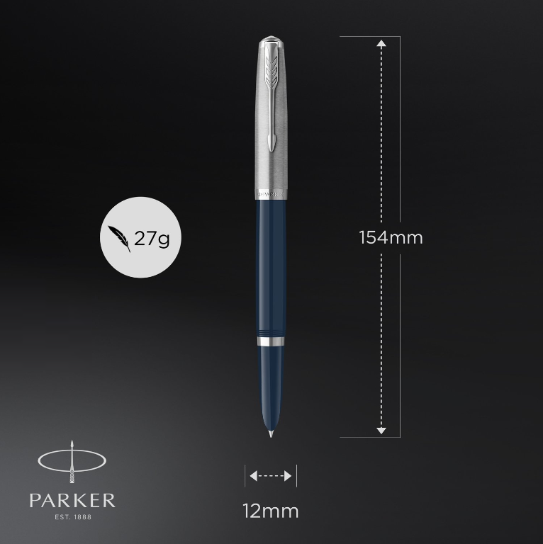 Bút máy Parker 51 Midnight Blue CT