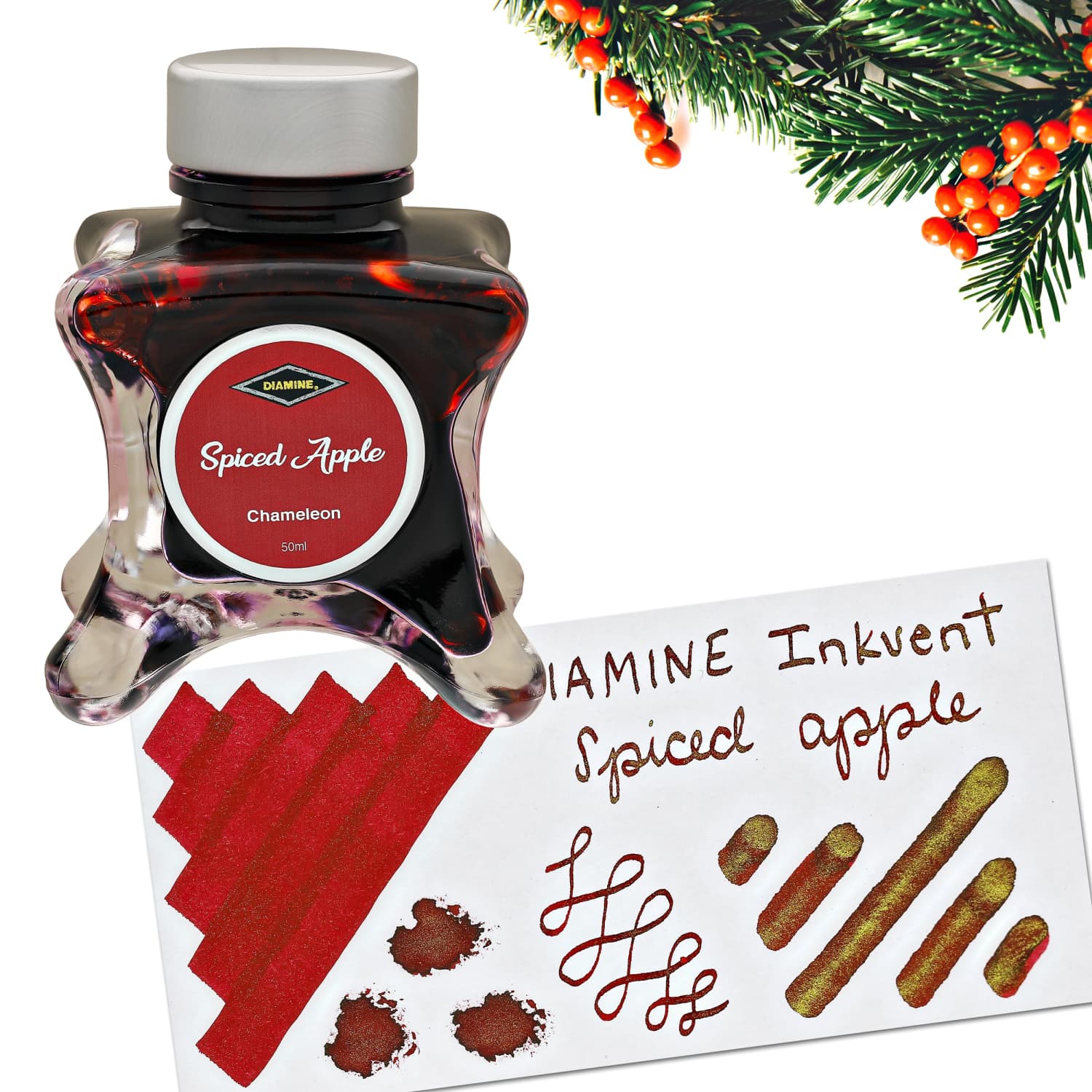 Lọ Mực Diamine Inkvent Green Edition Spiced Apple Chameleon 50ml