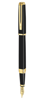 Bút Máy waterman Exception Slim Black cài vàng