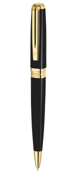 Bút bi Waterman Exception slim Black cài vàng