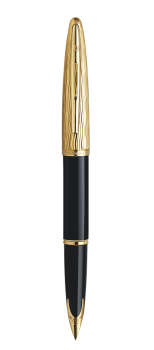 Bút máy Waterman Carene Essential black nắp vàng cài vàng