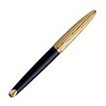 Bút máy Waterman Carene Essential black nắp vàng cài vàng