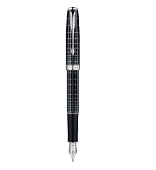 Bút máy Parker Sonnet 10 Grey Black cài trắng