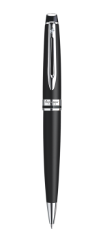 Bút bi Waterman Expert 3 kim loại mờ cài trắng