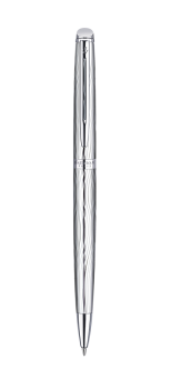 Bút bi Waterman Hemisphere10 Duluxe Metal cài trắng