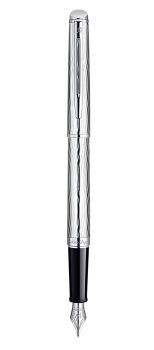 Bút máy Waterman Hemisphere10 Duluxe Metal cài trắng