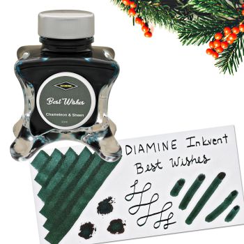 Lọ Mực Diamine Inkvent Green Edition Best Wishes Chameleon & Sheen 50ml